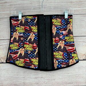 Waist Gang Society‎ Premadonna Corset Women's Size XL American Flag Print